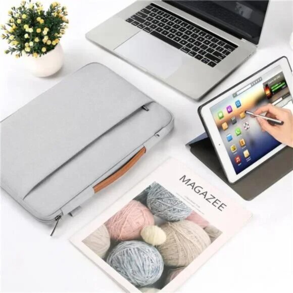 17.3 Inch Laptop Bag Cover Waterproof Shockproof Notebook Sleeve Case Shoulder - Picture 5 of 9